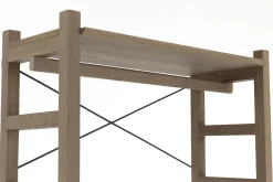 Aber, Shoe Rack, Weathered Oak, With Closet Rod