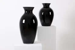 Adina, Vase, Black, Mouth-Blown, 70Cm