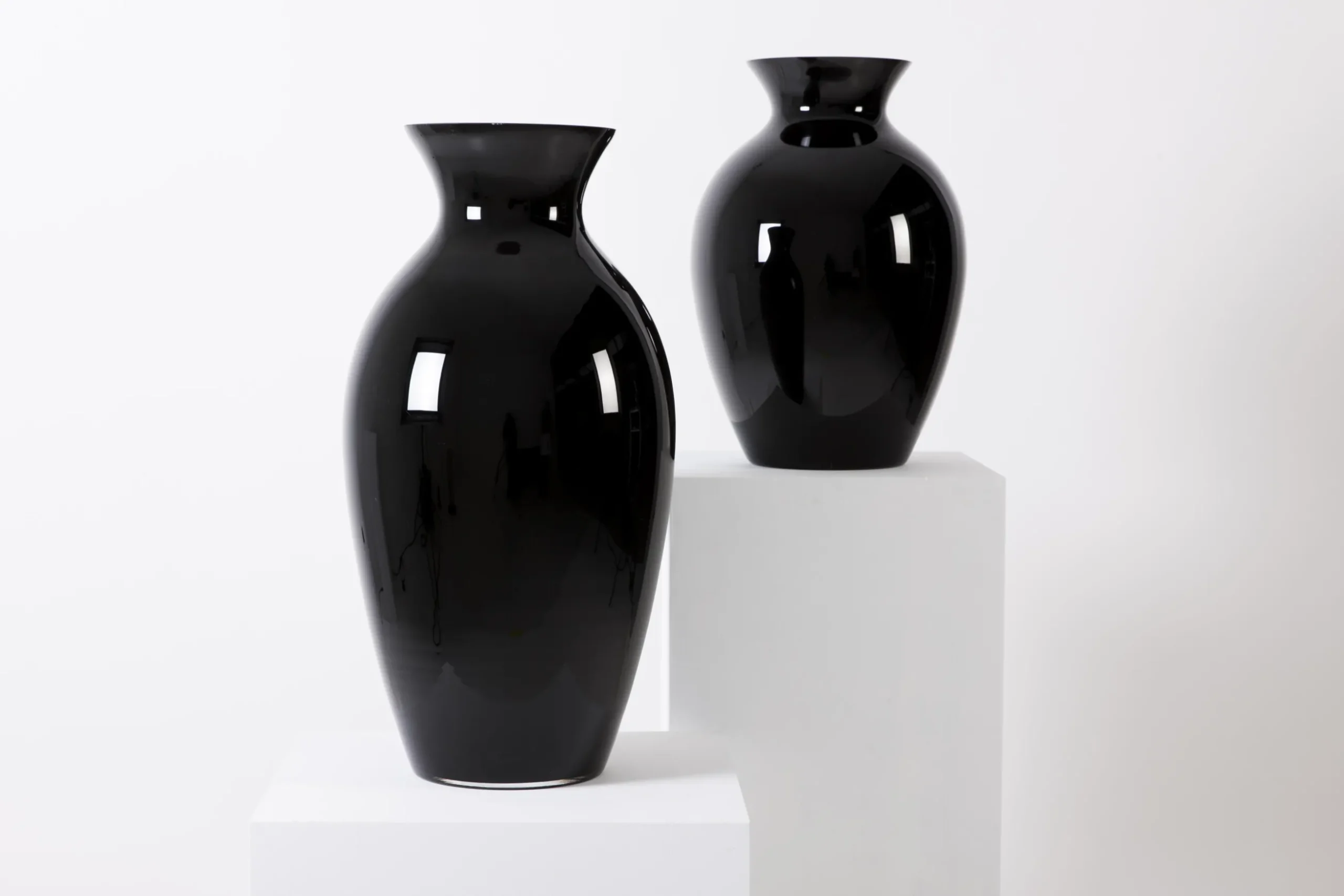 Adina, Vase, Black, Mouth-Blown, 70Cm