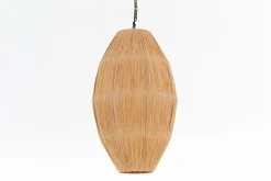 Aimee, Pendant Lamp, Raffia And Iron, L