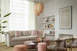 Aimee, Pendant Lamp, Raffia And Iron, S
