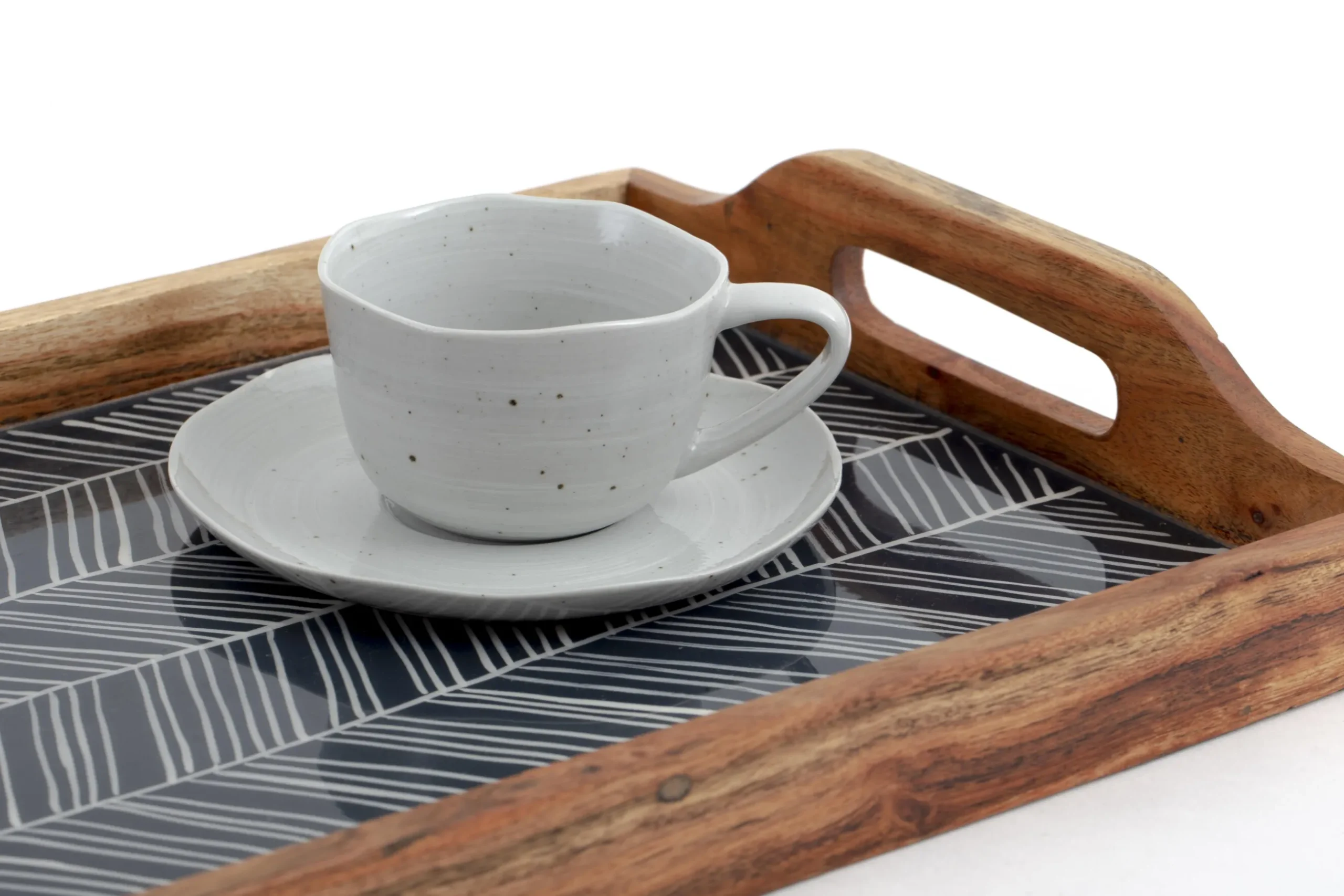 Alanah, Cup And Saucer, Ceramic, Grey, 150Ml