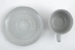Alanah, Cup And Saucer, Ceramic, Grey, 150Ml