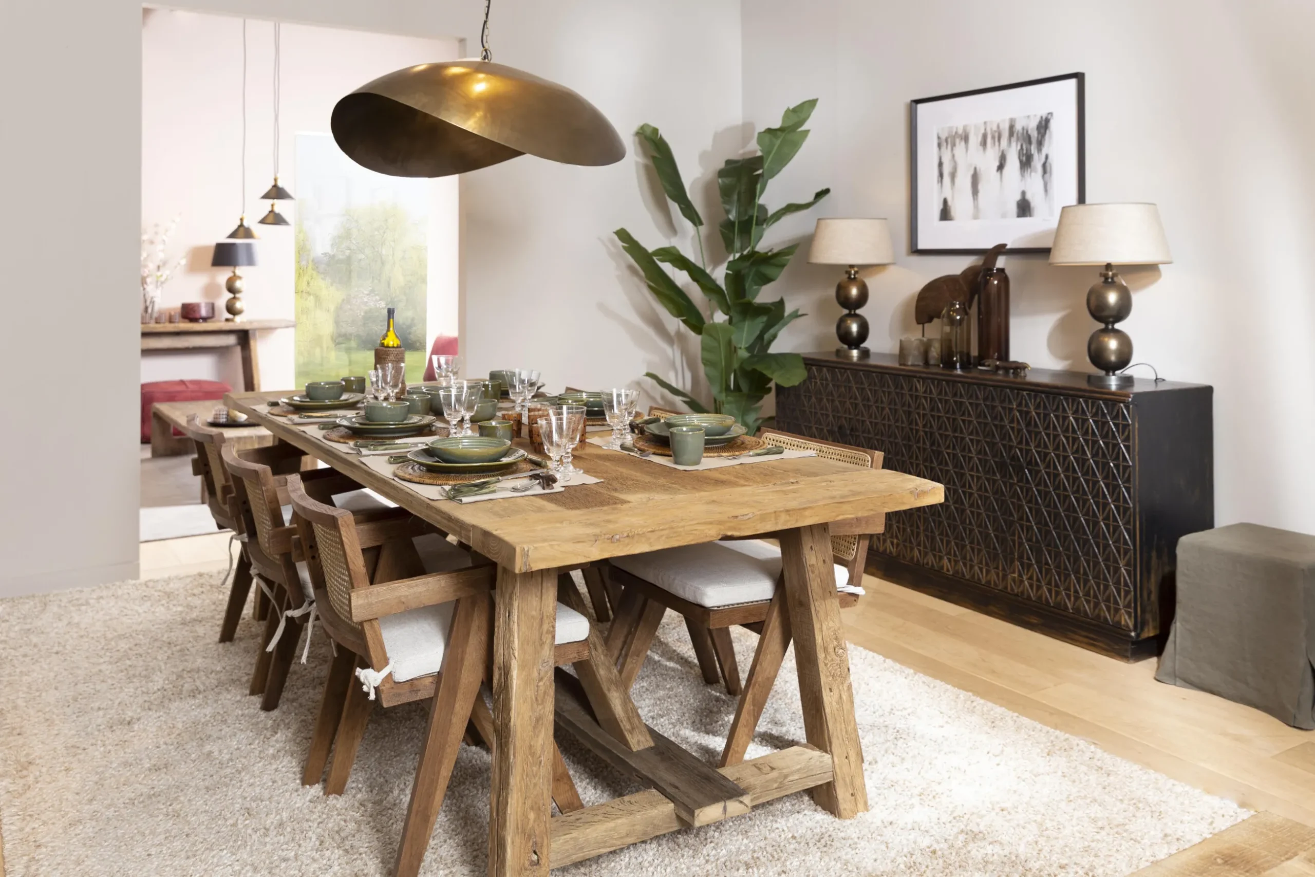 Annelie, Table Lamp, Antique Brass Finish
