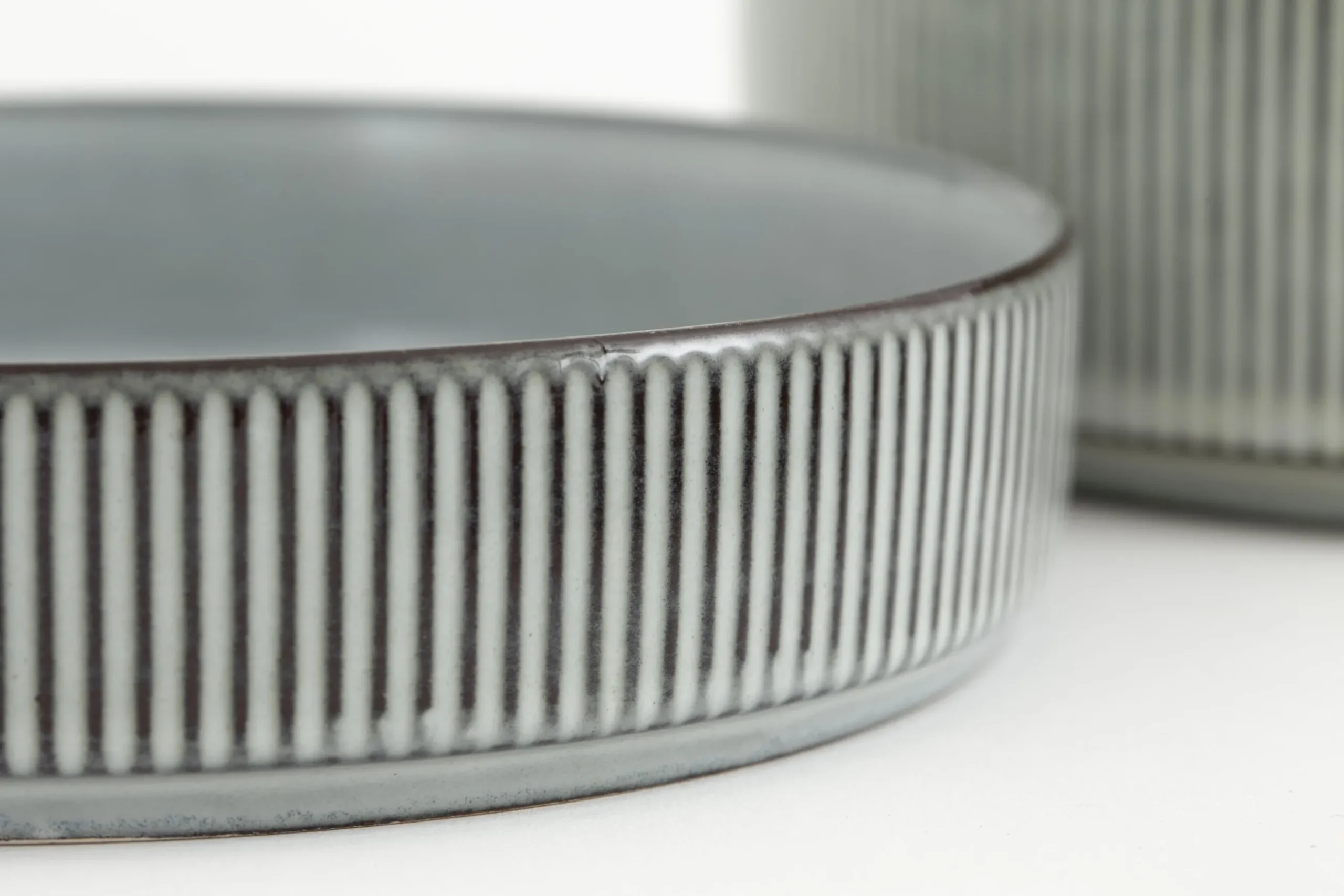 Architecto, Pasta Plate, Ceramic, Grey