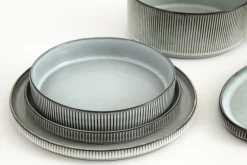 Architecto, Pasta Plate, Ceramic, Grey