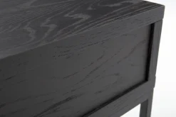 Armand, Console Table, Black Oak And Metal