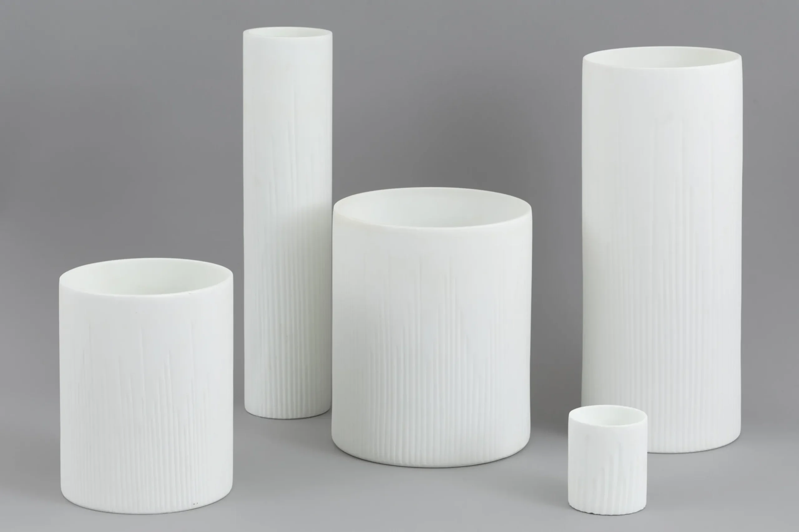 Ayla, Vase, Glass, White, O10,5X44H