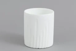 Ayla, Vase, Glass, White, O8X9,5H