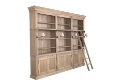 Balmore, Bookcase, Weathered Oak, 3 Parts , With Ladder