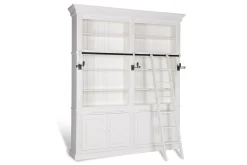 Balmore, Bookcase, White, 2 Parts, With Ladder
