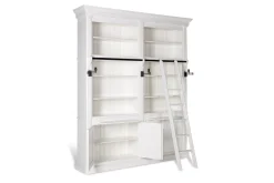 Balmore, Bookcase, White, 2 Parts, With Ladder