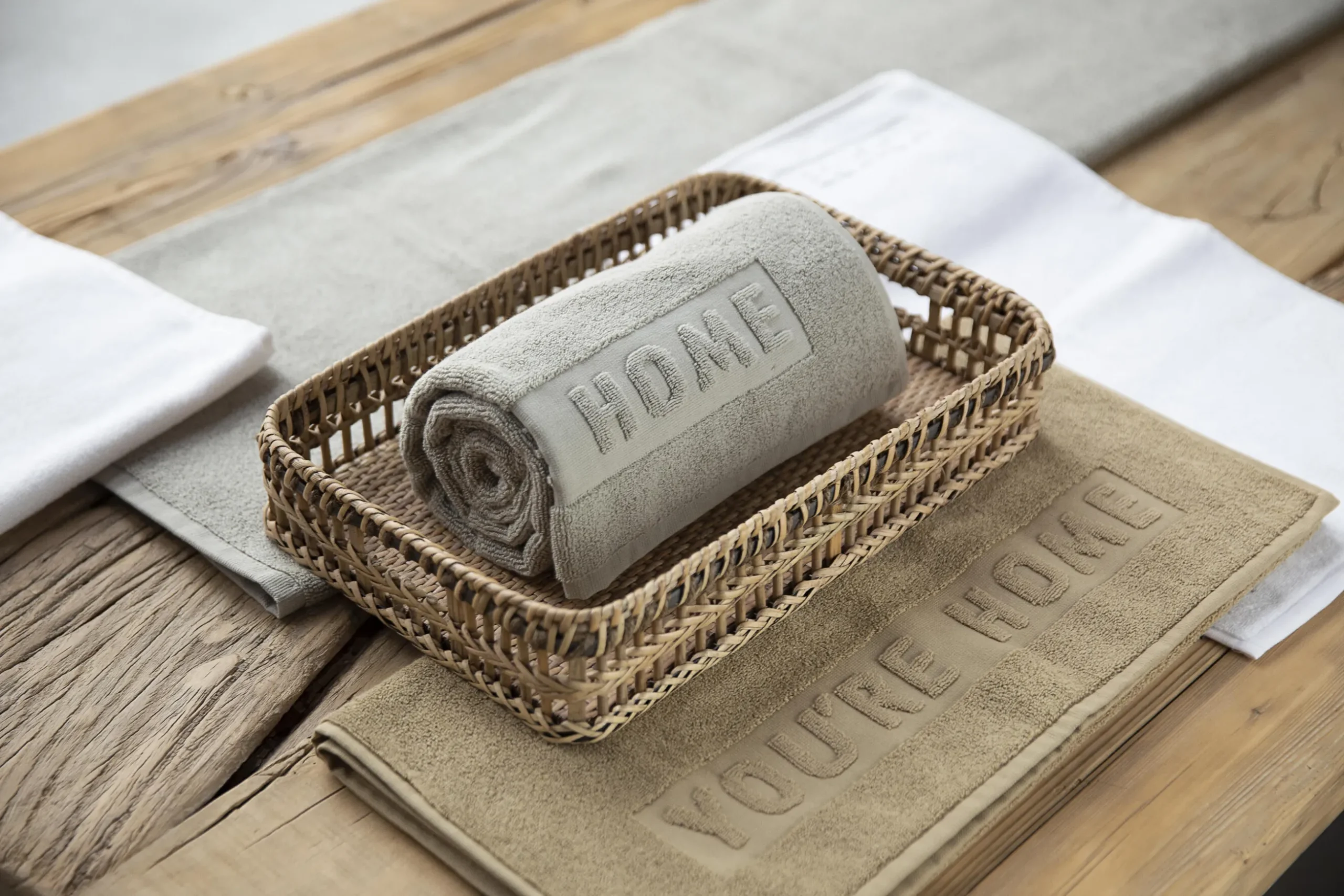 Baobao, Hand Towel, Light Grey, 50X100 Cm