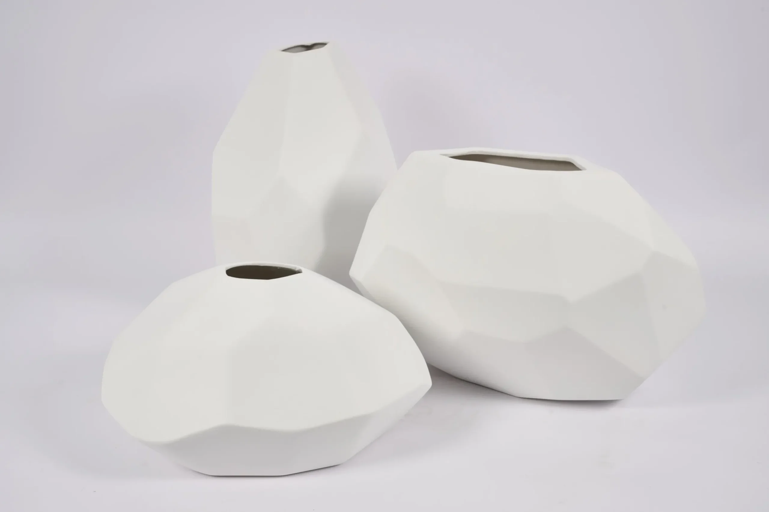 Belinda, Vase, Ceramic, White, Model 2