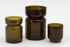 Berami, Tea Light Holder, Glass, Brown