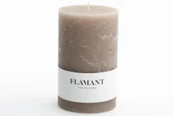 Beth, Candle, Colour Taupe, 9X15Cm