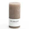 Beth, Candle, Colour Taupe, 7X15Cm