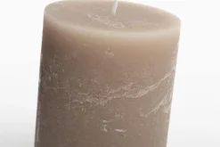 Beth, Candle, Colour Taupe, 7X15Cm