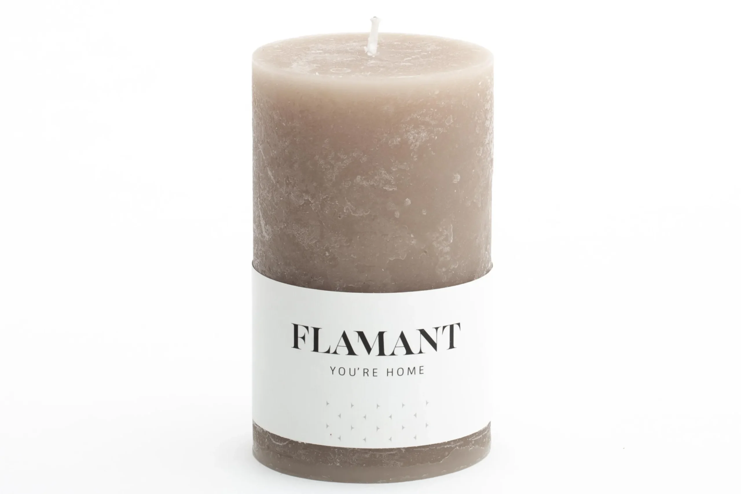 Beth, Candle, Colour Taupe, 7X11,5Cm