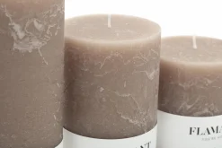 Beth, Candle, Colour Taupe, 7X11,5Cm