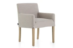 Billy, Armchair, Birch, Off-White Linen