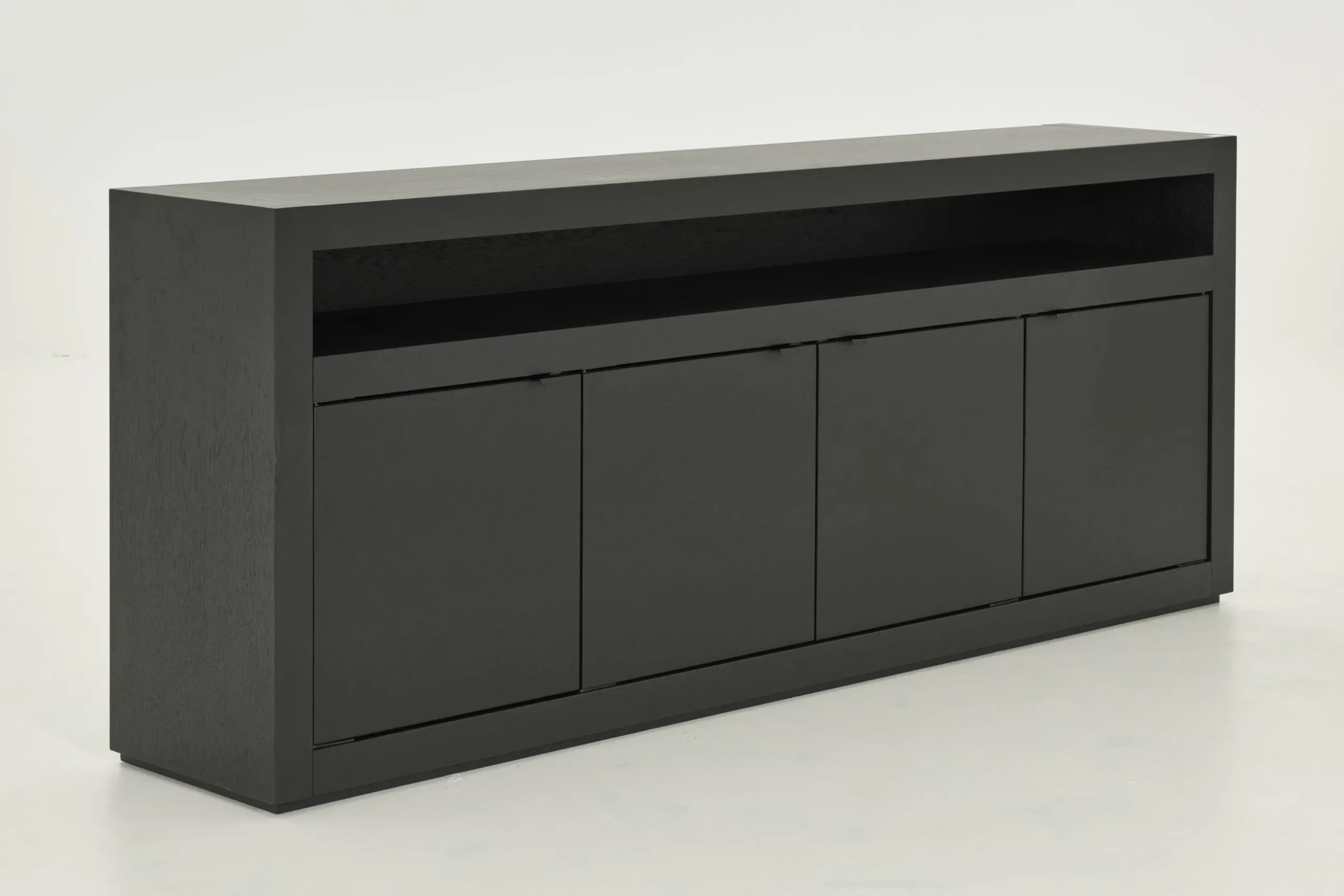 Bjorn, Sideboard, Black, 4 Doors, With Dimmable Led Lights