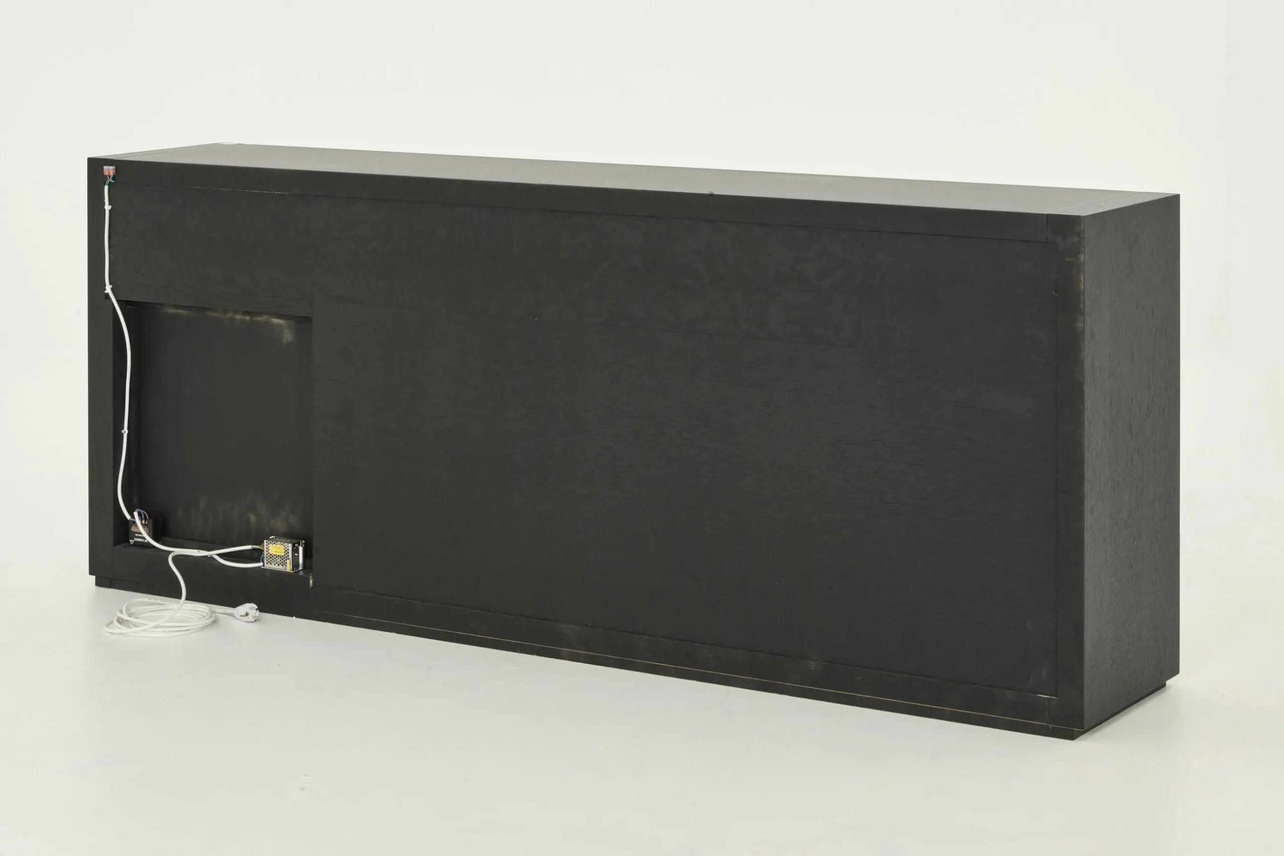 Bjorn, Sideboard, Black, 4 Doors, With Dimmable Led Lights