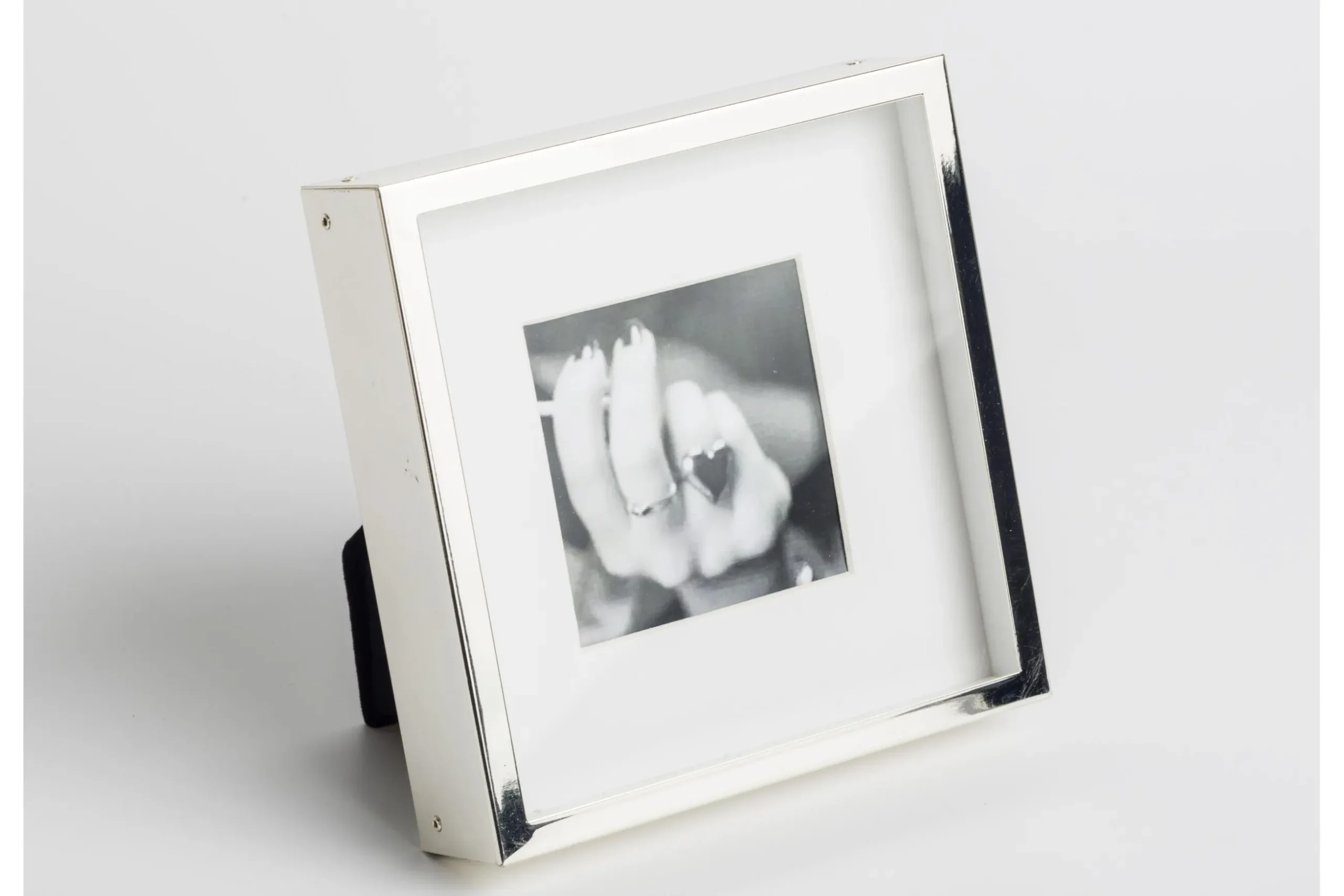Boxs, Picture Frame, Silver-Plated And Lacquered, 8X8