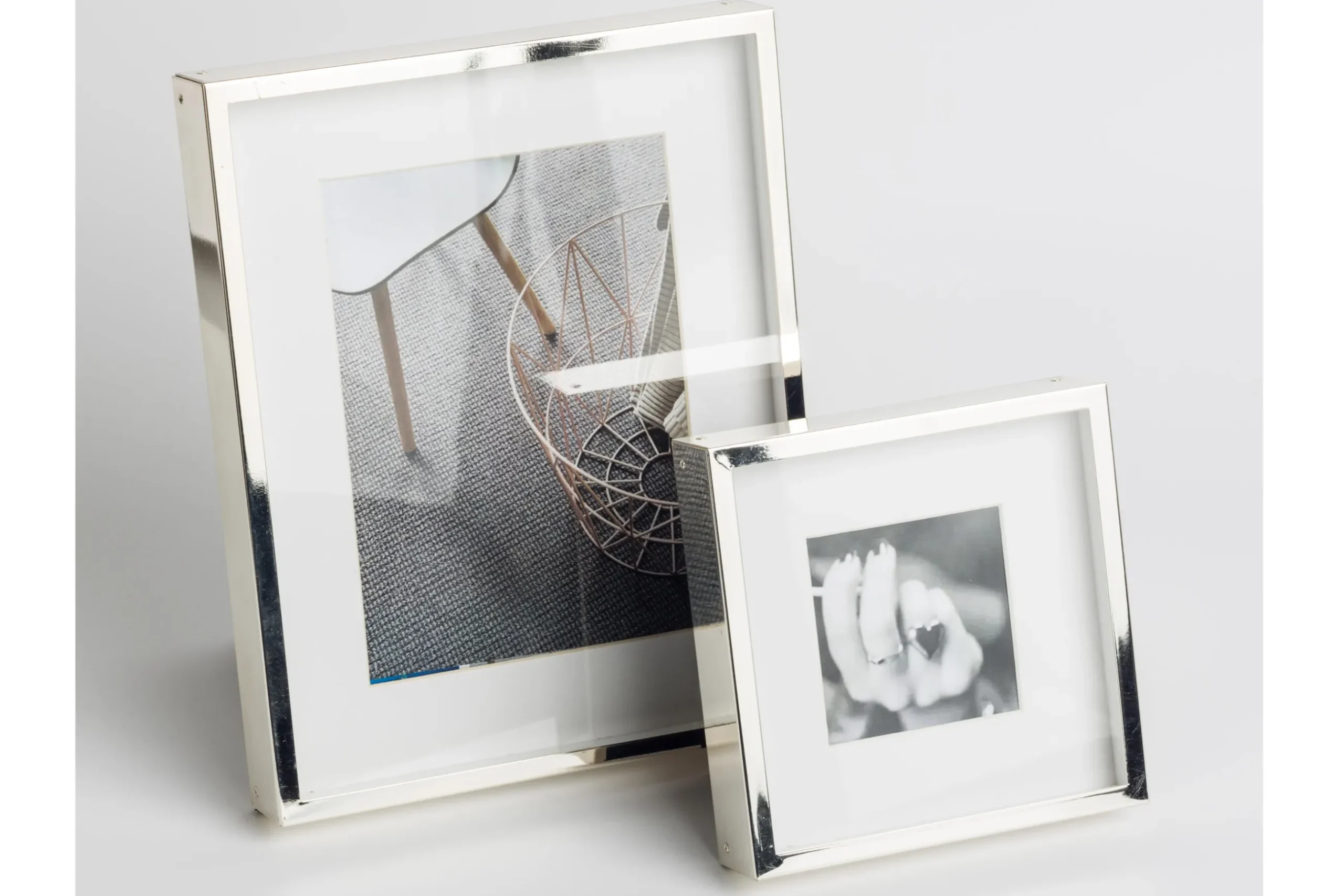 Boxs, Picture Frame, Silver-Plated And Lacquered, 8X8