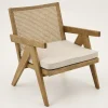 Bruno, Armchair, Oak, Reed, With Cushion
