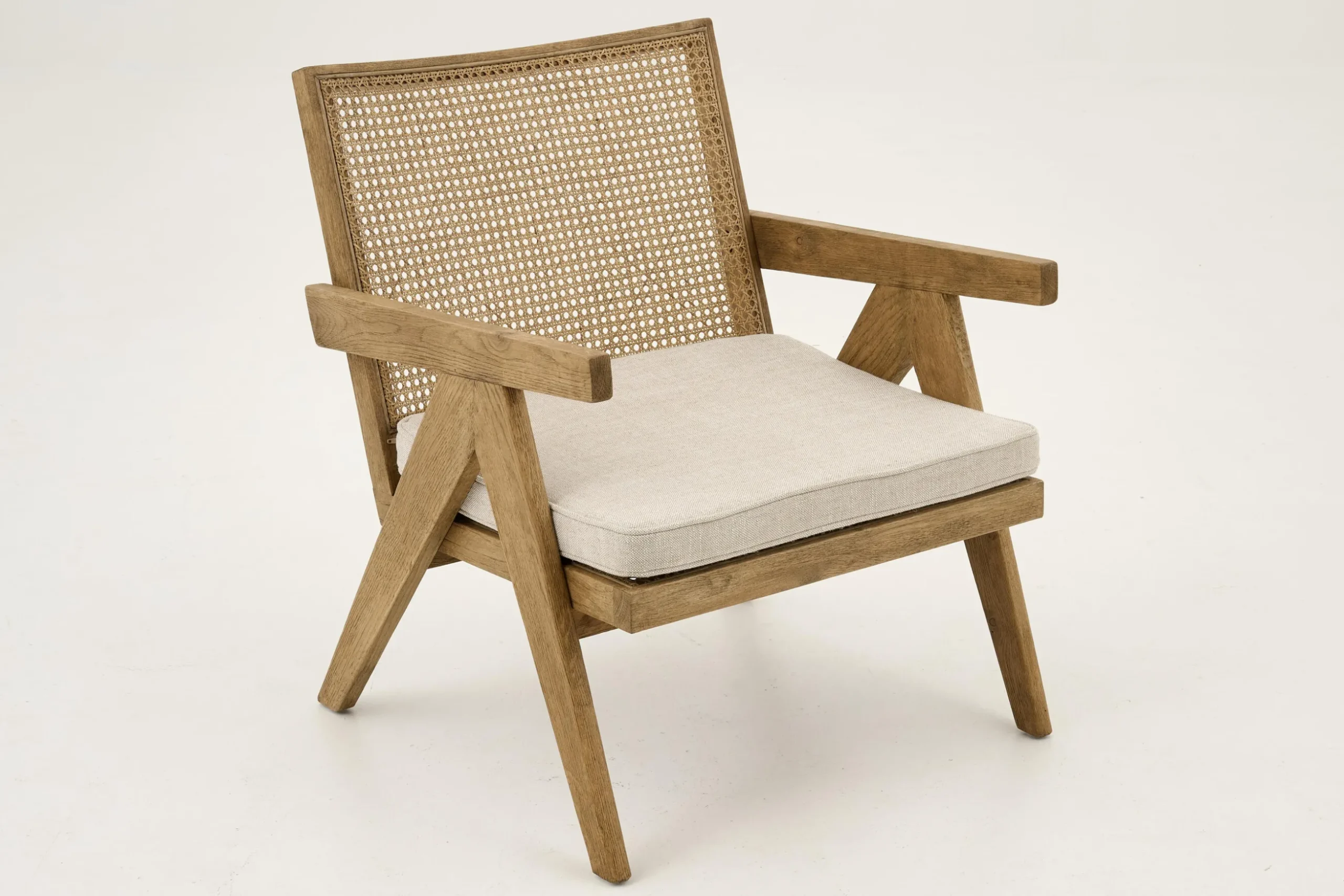 Bruno, Armchair, Oak, Reed, With Cushion