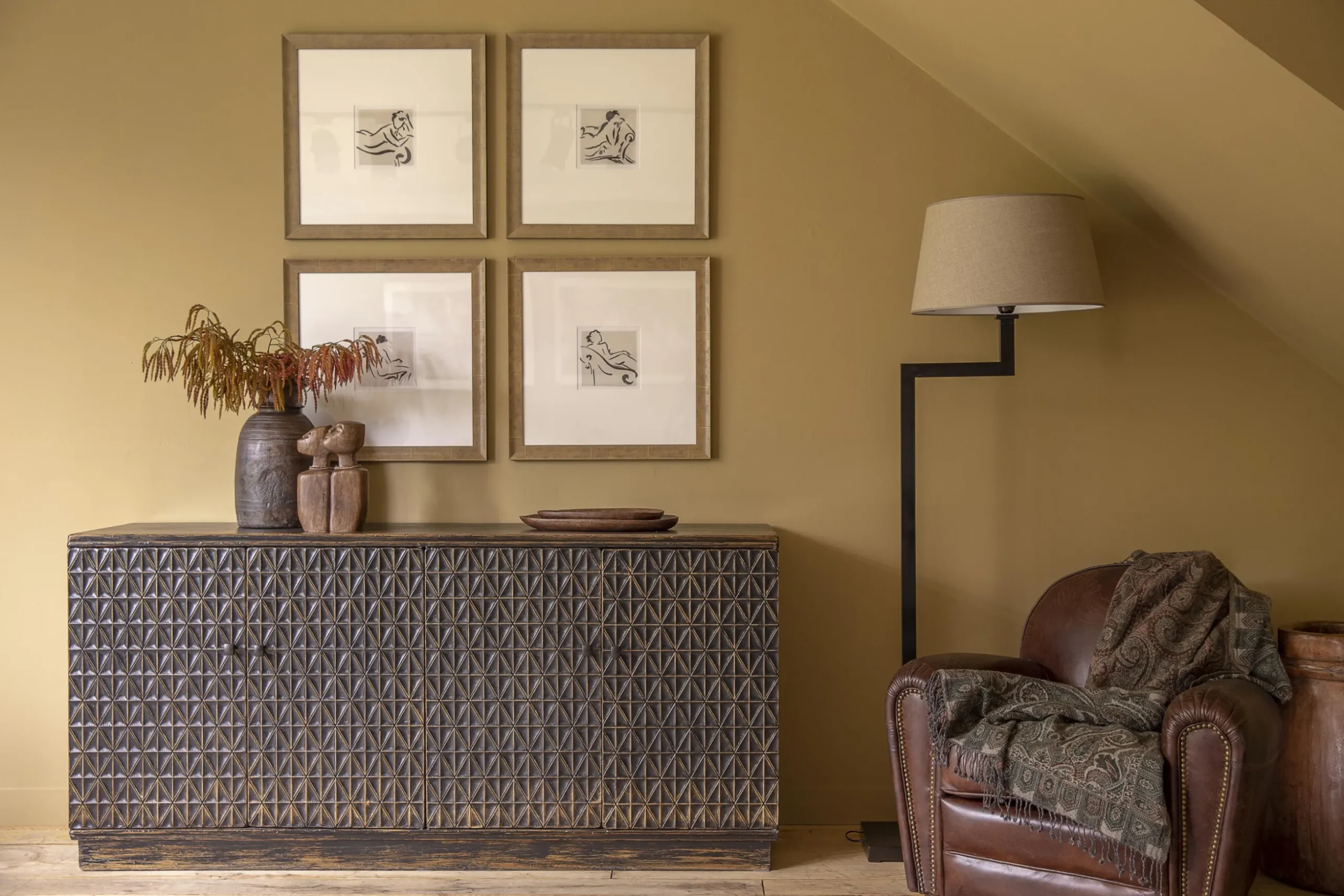 Burnham, Club Armchair, Dark Brown, Leather