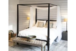 Cape Cod, Four-Poster Bed, Black, 180 Cm