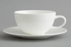 Cathy, Cup And Saucer, Bone China, White, 200Ml