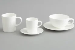 Cathy, Cup And Saucer, Bone China, White, 200Ml