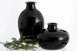 Chiaz, Vase, Glass, Black