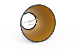 Clips, Lampshade, Black And Gold, Conical, 14 Cm