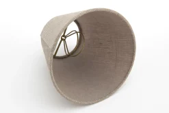 Clips, Lampshade, Natural And Grey, Conical, 14 Cm