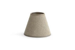 Clips, Lampshade, Natural And Silver, Conical, 14 Cm