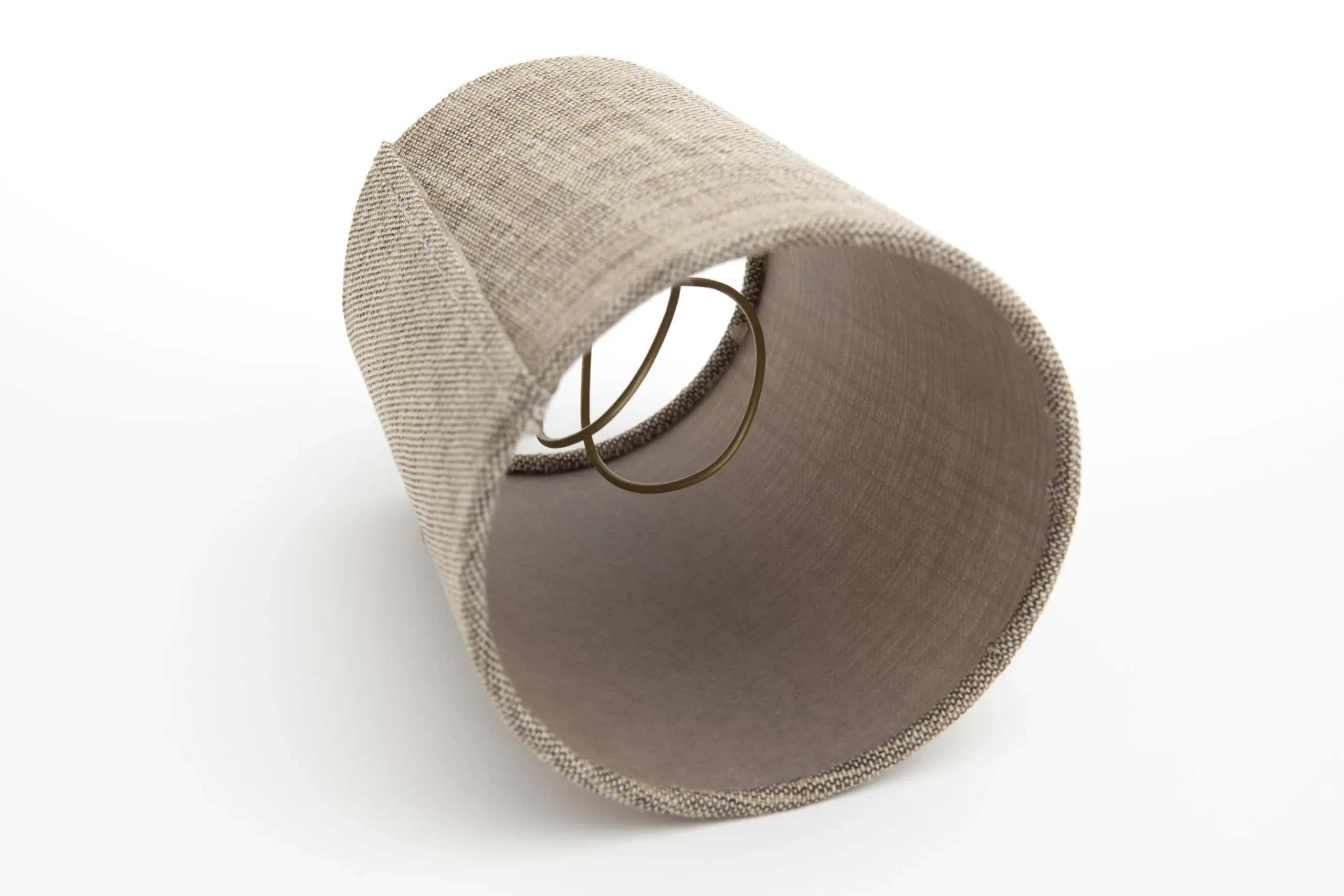 Clips, Lampshade, Natural And Grey, Cylinder, 10 Cm