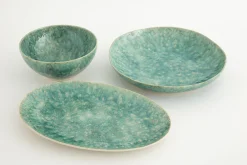 Cresta, Serving Bowl, Ceramic, Turquiose, Round, 24Cm