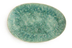 Cresta, Serving Plate, Ceramic, Turquoise, Oval