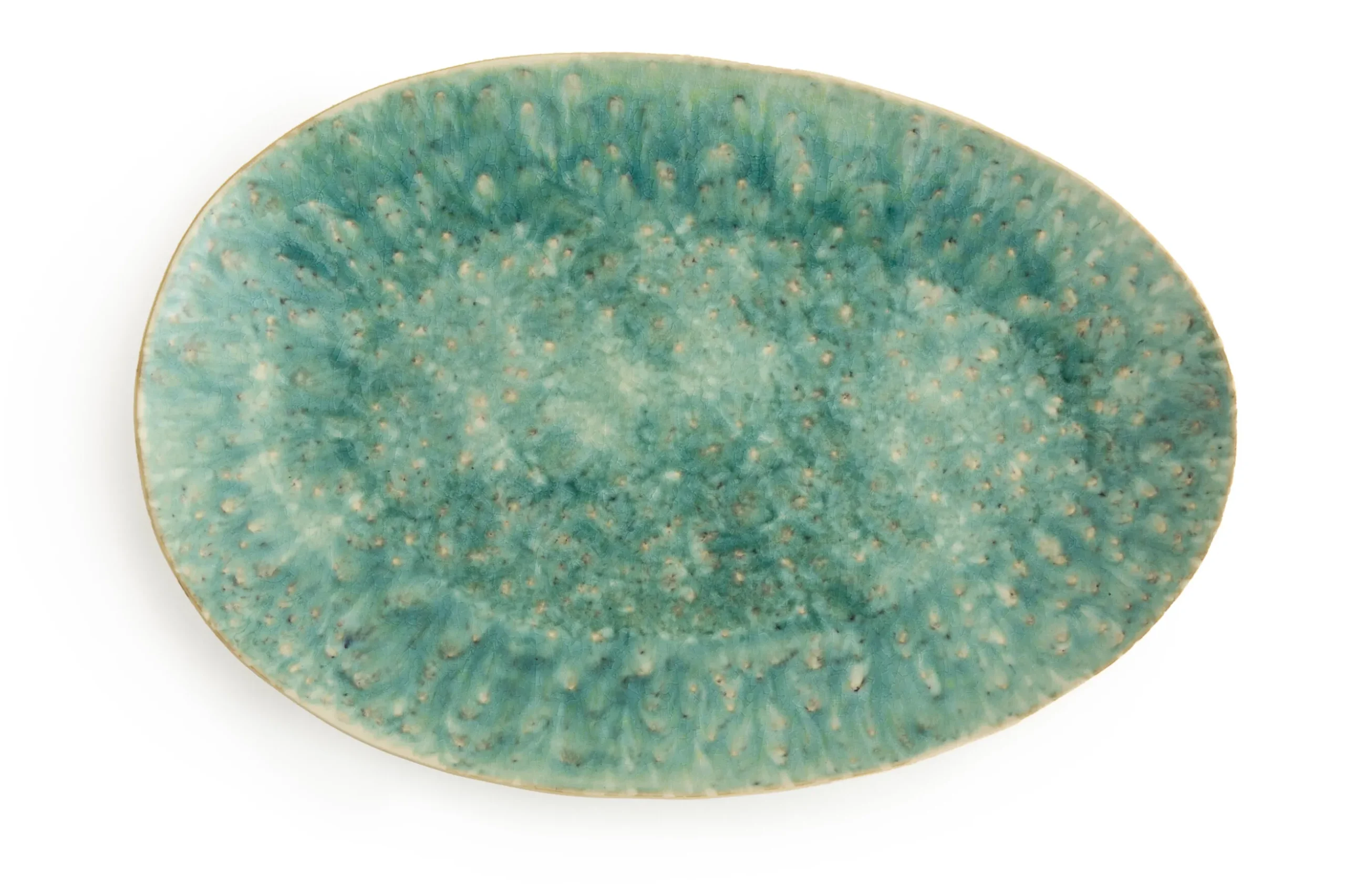 Cresta, Serving Plate, Ceramic, Turquoise, Oval