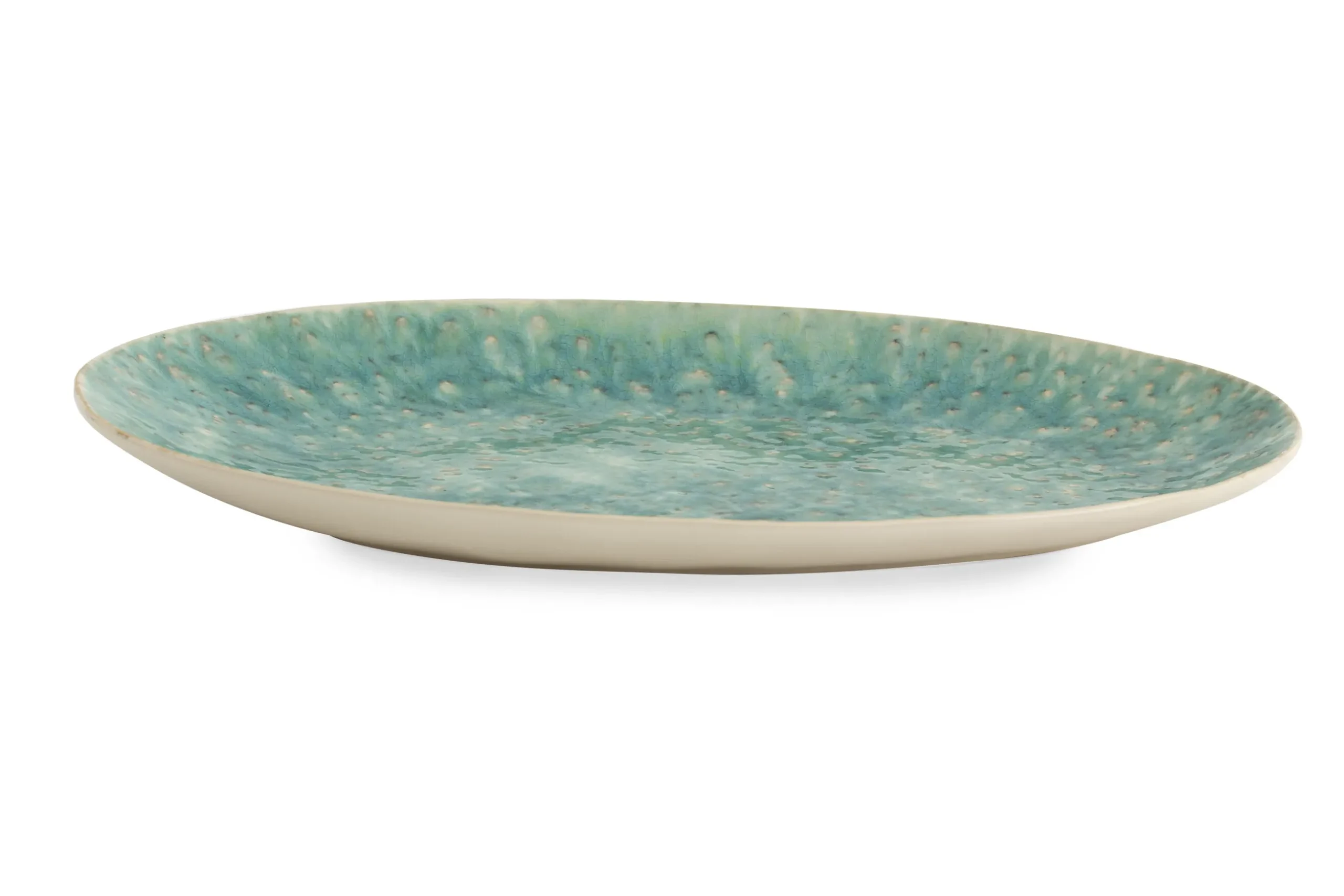 Cresta, Serving Plate, Ceramic, Turquoise, Oval
