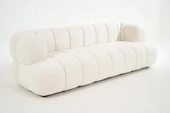 Dallas, Sofa, White, Boucle, 3 Seater