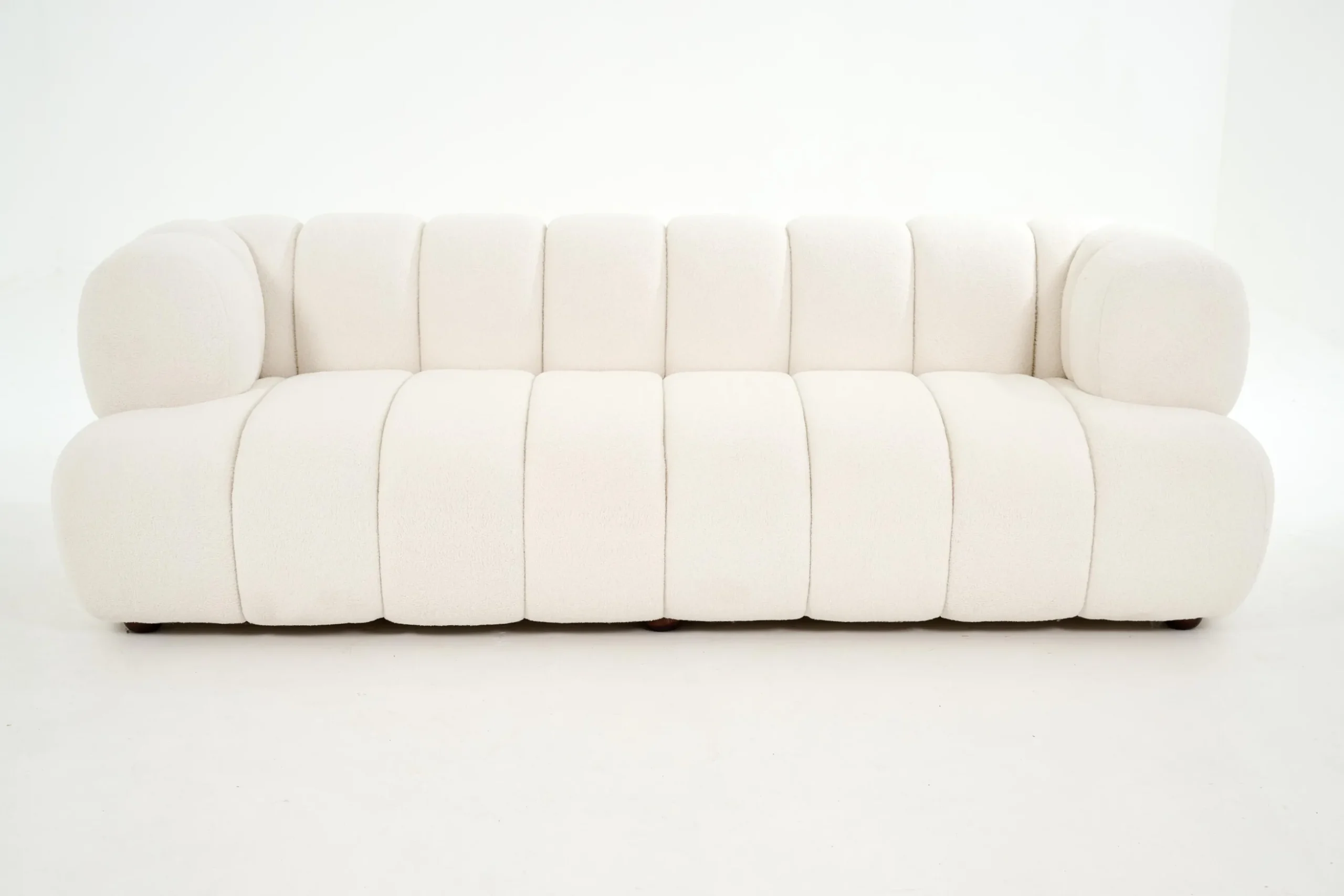 Dallas, Sofa, White, Boucle, 3 Seater