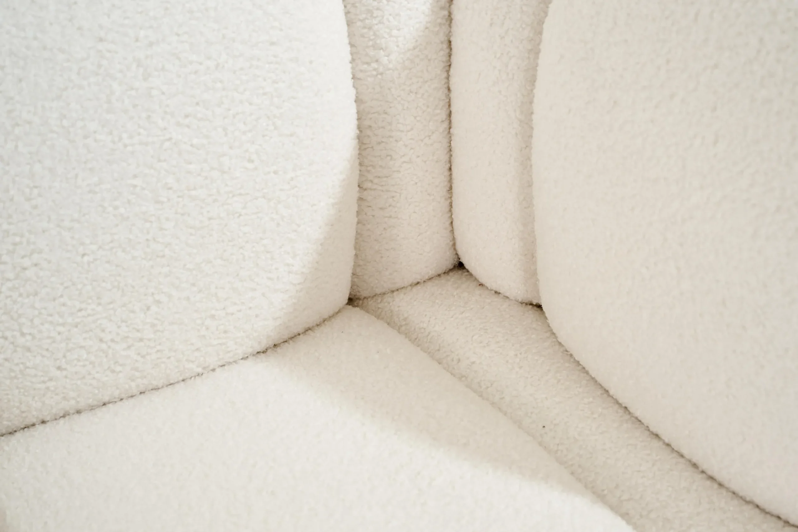 Dallas, Sofa, White, Boucle, 3 Seater