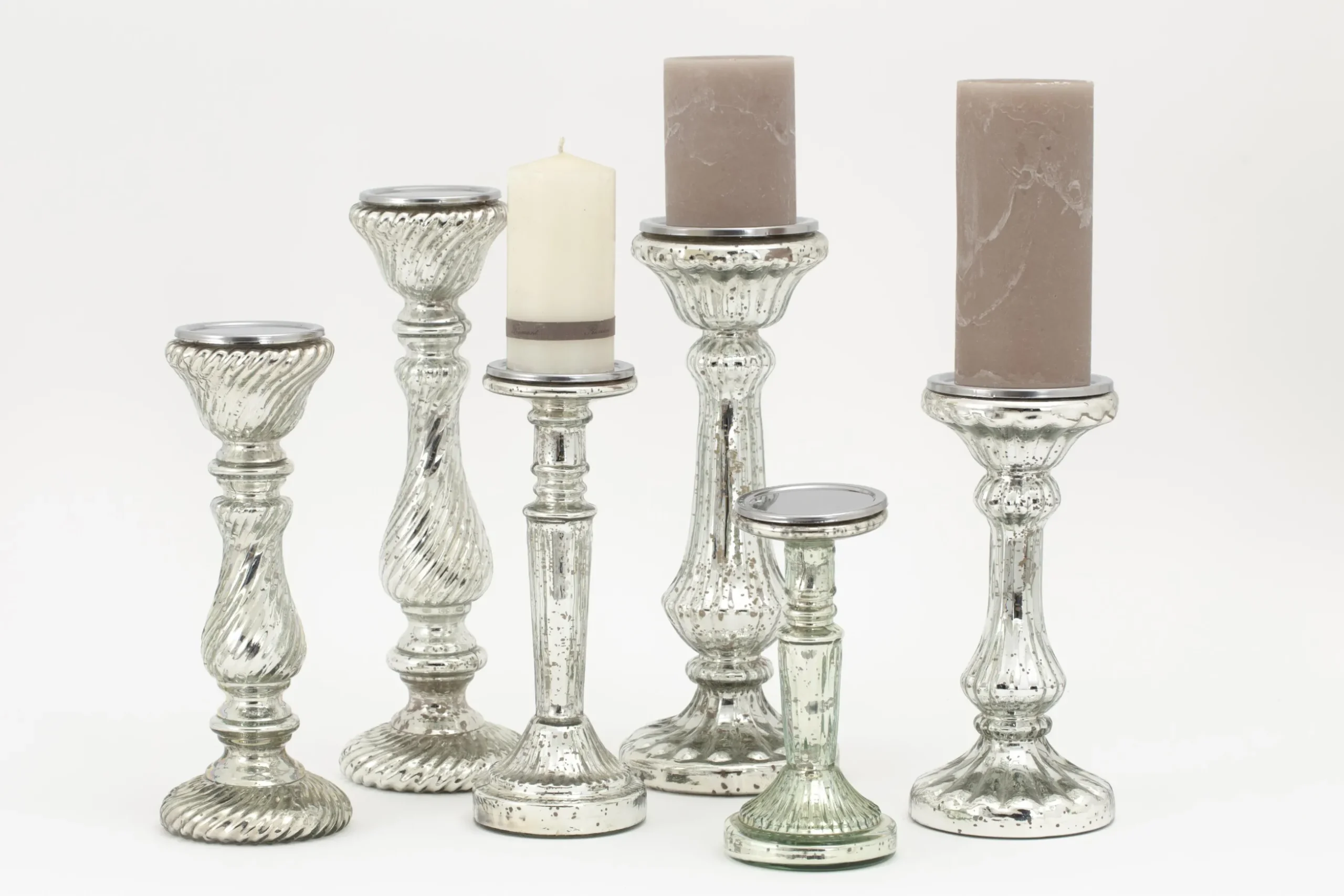 Darium, Candlestick, Mercury Glass, L