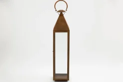 Ellis, Lantern, Iron And Glass, Rust, Xl