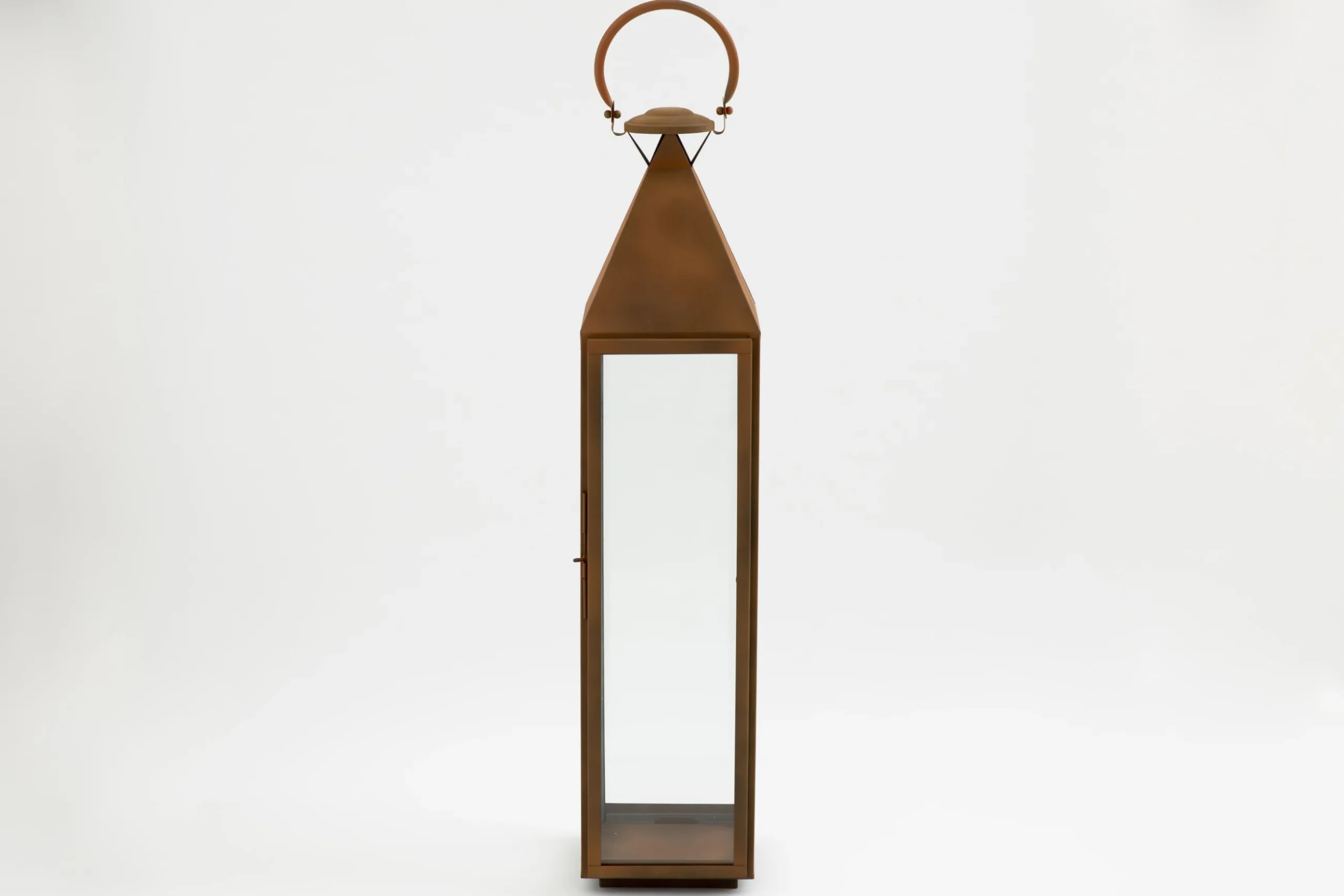 Ellis, Lantern, Iron And Glass, Rust, Xl
